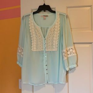 Forever 21 blue blouse